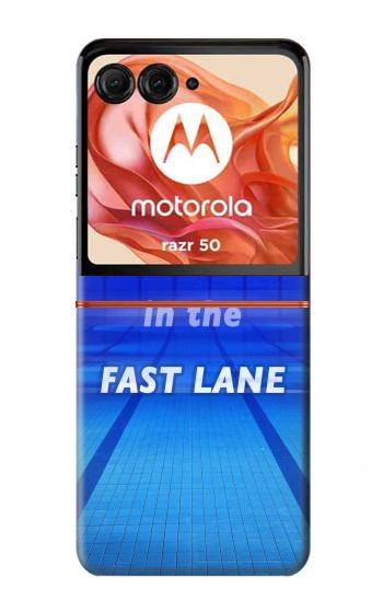 S3136 La vie dans la voie rapide Piscine Etui Coque Housse pour Motorola Razr 70,60,50, Razr (2026, 2025, 2024)