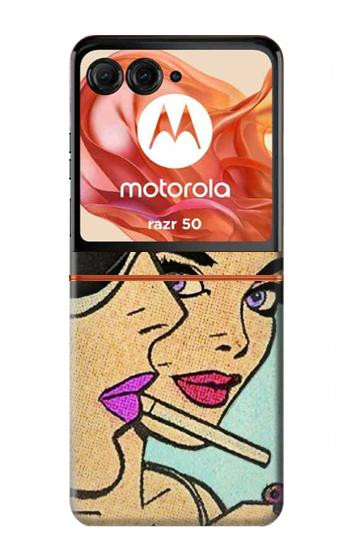 S3171 Filles Pop Art Etui Coque Housse pour Motorola Razr 70,60,50, Razr (2026, 2025, 2024)