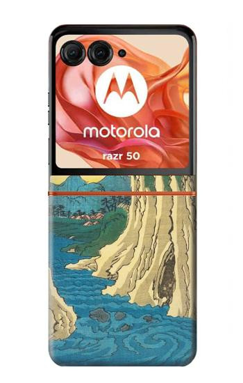 S3348 Utagawa Hiroshige Le singe Pont Etui Coque Housse pour Motorola Razr 70,60,50, Razr (2026, 2025, 2024)