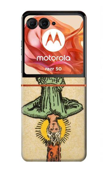 S3377 Carte Tarot Pendu Etui Coque Housse pour Motorola Razr 70,60,50, Razr (2026, 2025, 2024)