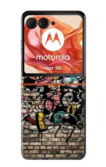 S3394 Graffiti mur Etui Coque Housse pour Motorola Razr 70,60,50, Razr (2026, 2025, 2024)