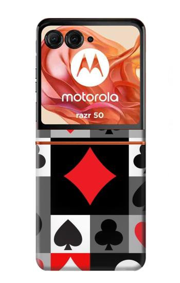 S3463 Costume Poker Carte Etui Coque Housse pour Motorola Razr 70,60,50, Razr (2026, 2025, 2024)