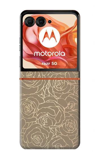 S3466 Motif Rose d'or Etui Coque Housse pour Motorola Razr 70,60,50, Razr (2026, 2025, 2024)