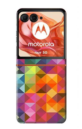S3477 Motif abstrait de diamant Etui Coque Housse pour Motorola Razr 70,60,50, Razr (2026, 2025, 2024)