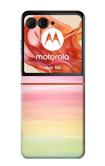 S3507 Coloré Arc-en-ciel pastel Etui Coque Housse pour Motorola Razr 70,60,50, Razr (2026, 2025, 2024)