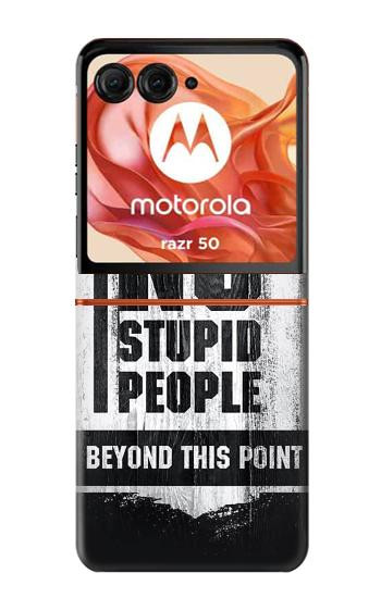 S3704 Pas de gens stupides Etui Coque Housse pour Motorola Razr 70,60,50, Razr (2026, 2025, 2024)