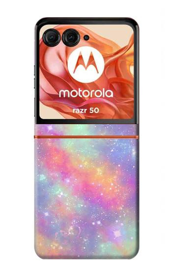 S3706 Arc-en-ciel pastel Galaxy Pink Sky Etui Coque Housse pour Motorola Razr 70,60,50, Razr (2026, 2025, 2024)
