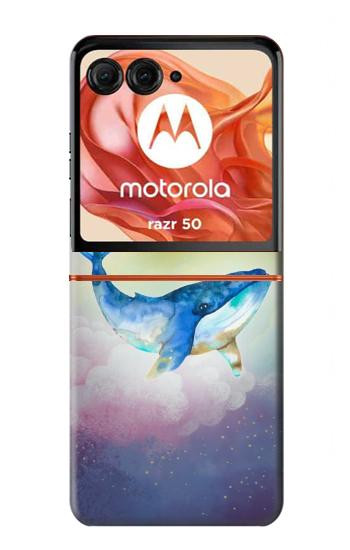 S3802 Rêve Baleine Pastel Fantaisie Etui Coque Housse pour Motorola Razr 70,60,50, Razr (2026, 2025, 2024)