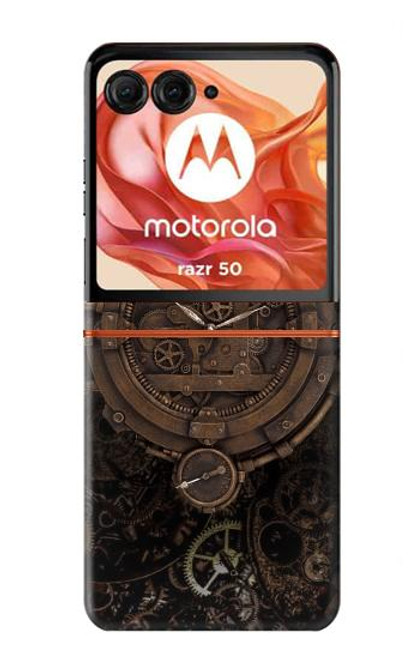 S3902 Horloge Steampunk Etui Coque Housse pour Motorola Razr 50