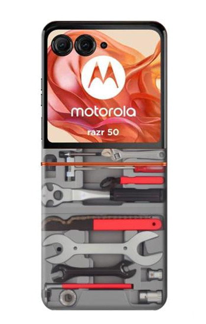 S3921 Outil de réparation de vélo Peinture graphique Etui Coque Housse pour Motorola Razr 50