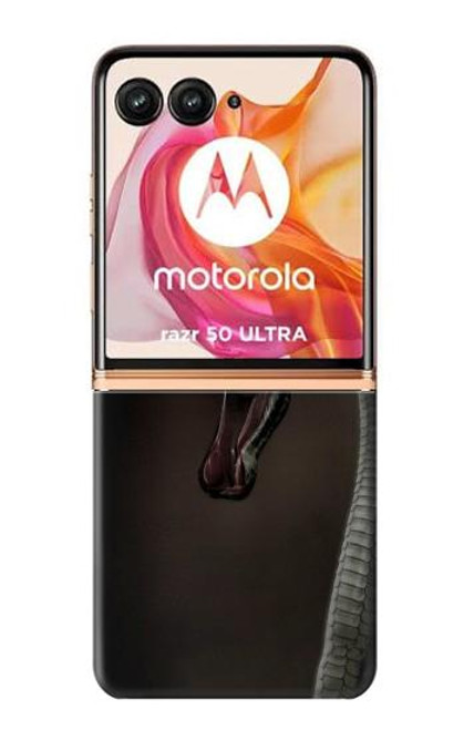 S1597 Noir Mamba Serpent Etui Coque Housse pour Motorola Razr 50 Ultra