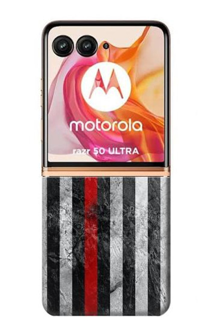 S3687 Drapeau américain de pompier mince ligne rouge Etui Coque Housse pour Motorola Razr 50 Ultra