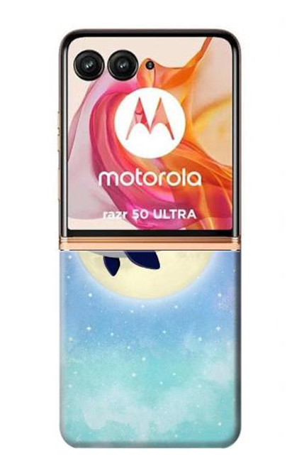 S3807 Killer Whale Orca Lune Pastel Fantaisie Etui Coque Housse pour Motorola Razr 50 Ultra