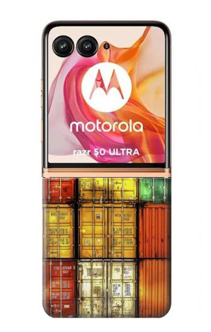 S3861 Bloc de conteneur coloré Etui Coque Housse pour Motorola Razr 50 Ultra