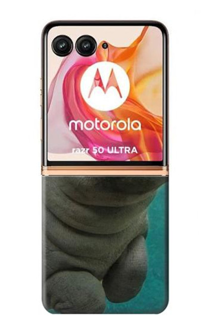 S3871 mignon, bébé, hippopotame, hippopotame Etui Coque Housse pour Motorola Razr 50 Ultra