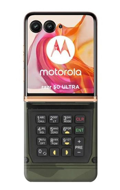 S3959 Impression graphique de la radio militaire Etui Coque Housse pour Motorola Razr 50 Ultra