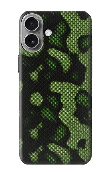 S2877 Vert Serpent Imprimé graphique Peau Etui Coque Housse pour iPhone 16 plus