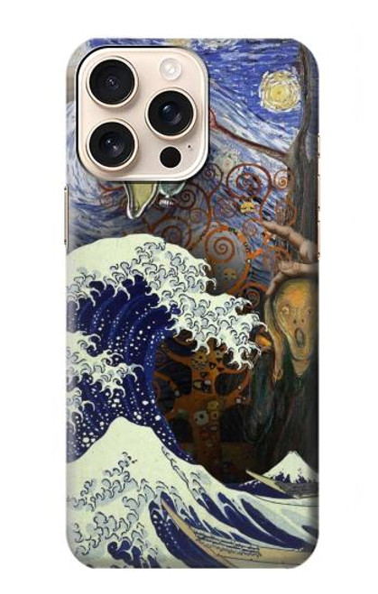 S3851 Monde de l'art Van Gogh Hokusai Da Vinci Etui Coque Housse pour iPhone 16 pro max