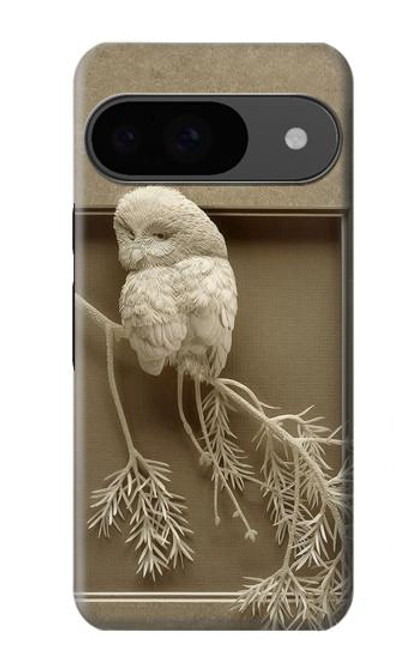 S1386 Sculpture papier Chouette Etui Coque Housse pour Google Pixel 9