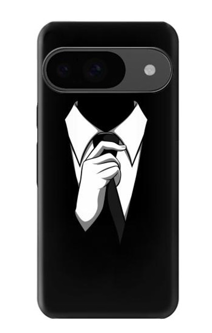 S1591 Anonymous Homme en Costume Noir Etui Coque Housse pour Google Pixel 9