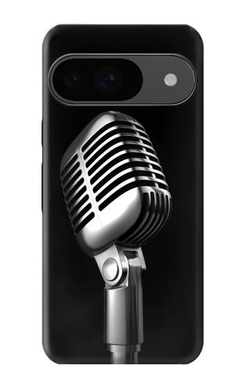 S1672 Rétro Musique Jazz Microphone Etui Coque Housse pour Google Pixel 9