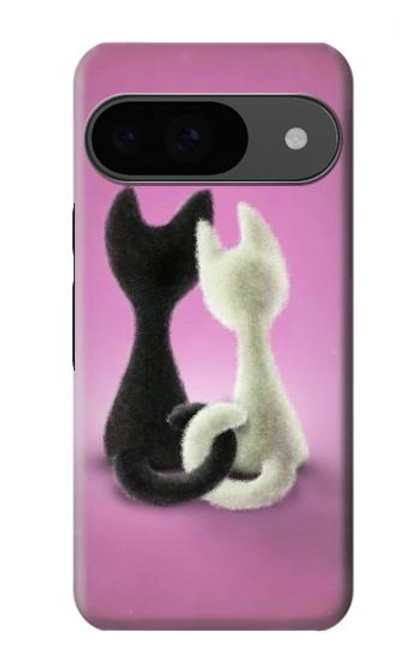 S1832 Chat d'amour Etui Coque Housse pour Google Pixel 9