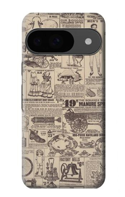S3819 Papier Vintage rétro Etui Coque Housse pour Google Pixel 9