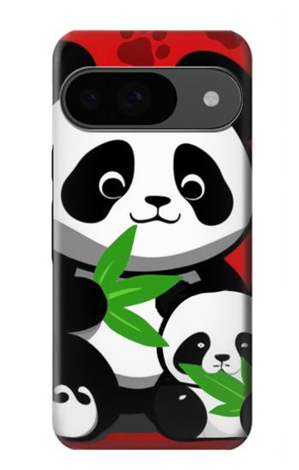 S3929 Panda mignon mangeant du bambou Etui Coque Housse pour Google Pixel 9