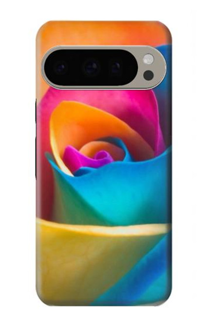 S1671 Arc en ciel coloré Rose Etui Coque Housse pour Google Pixel 9 Pro