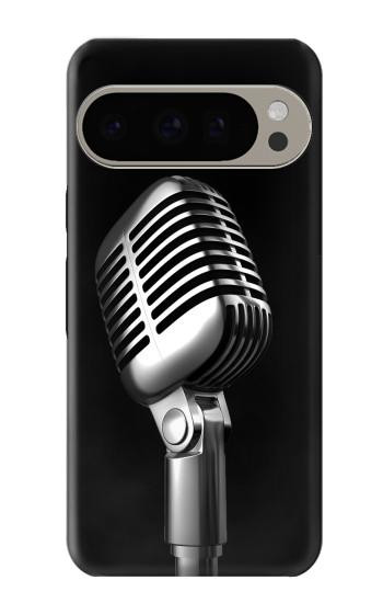 S1672 Rétro Musique Jazz Microphone Etui Coque Housse pour Google Pixel 9 Pro