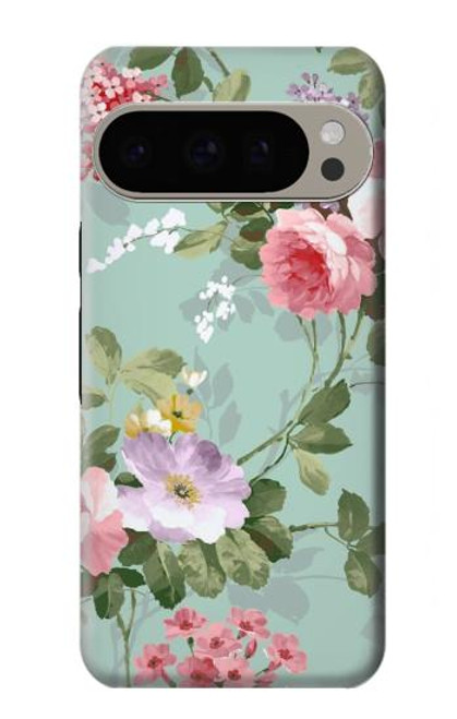 S2178 Peinture Fleur Art Floral Etui Coque Housse pour Google Pixel 9 Pro