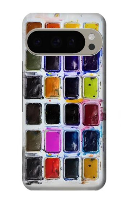 S3956 Graphique de boîte à palette aquarelle Etui Coque Housse pour Google Pixel 9 Pro