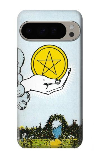 S3722 Carte de tarot Pièces de l'As des Pentacles Etui Coque Housse pour Google Pixel 9 Pro XL