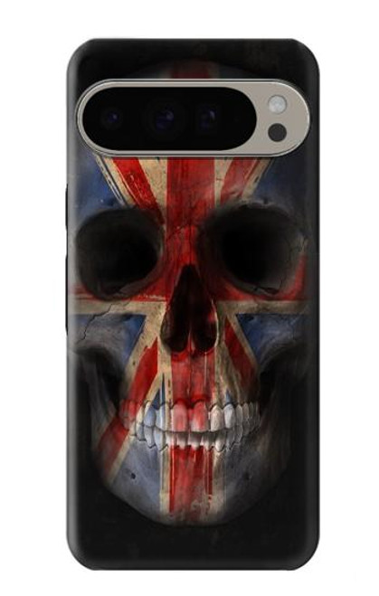 S3848 Crâne de drapeau du Royaume-Uni Etui Coque Housse pour Google Pixel 9 Pro XL