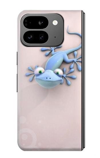 S1631 Drôle Gecko Lézard Etui Coque Housse pour Google Pixel 9 Pro Fold