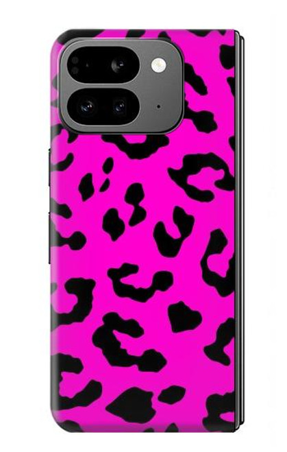 S1850 Motif rose Léopard Etui Coque Housse pour Google Pixel 9 Pro Fold