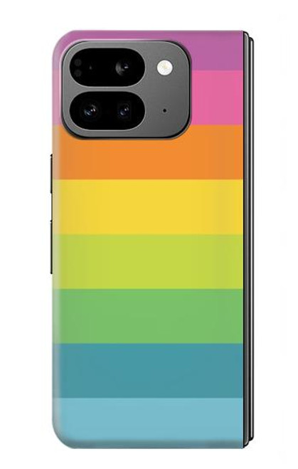 S2363 Arc en ciel Motif Etui Coque Housse pour Google Pixel 9 Pro Fold