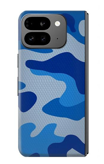 S2958 Armée Bleu Camo Camouflage Etui Coque Housse pour Google Pixel 9 Pro Fold