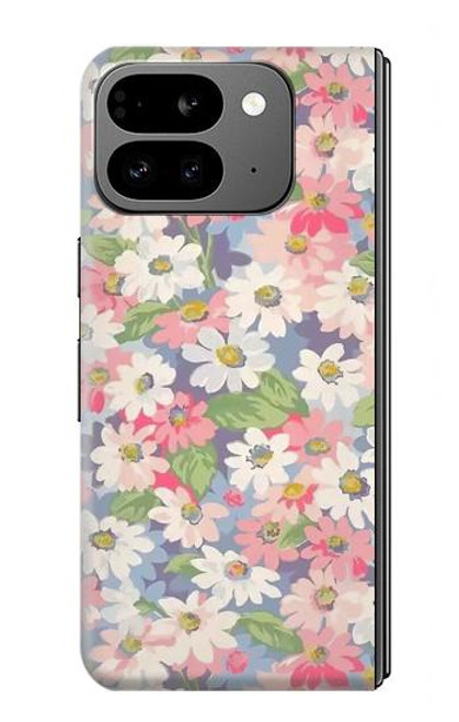 S3688 Motif d'art floral floral Etui Coque Housse pour Google Pixel 9 Pro Fold