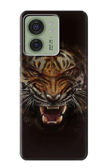 S0575 Tigre Visage Etui Coque Housse pour Motorola Edge (2023), Edge 40