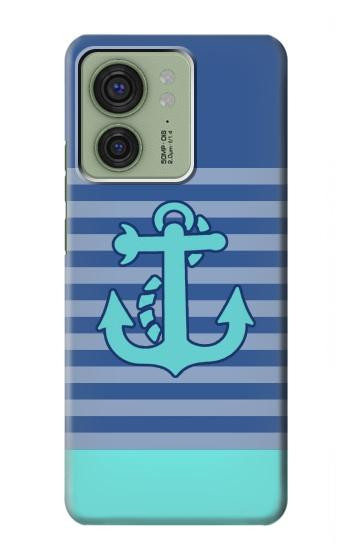 S2081 Ancre nautique Etui Coque Housse pour Motorola Edge (2023), Edge 40