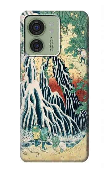 S2491 Hokusai Kirifuri Cascade à Kurokami Etui Coque Housse pour Motorola Edge (2023), Edge 40
