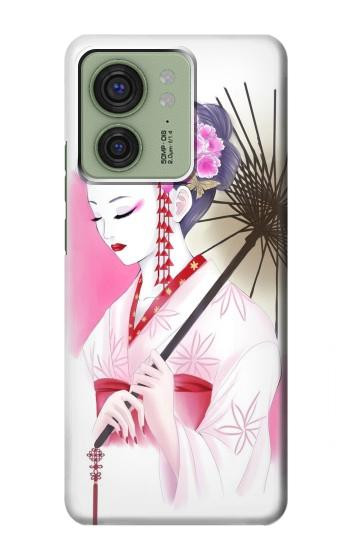 S2579 Traditionnelle japonaise Geisha Kimono Etui Coque Housse pour Motorola Edge (2023), Edge 40