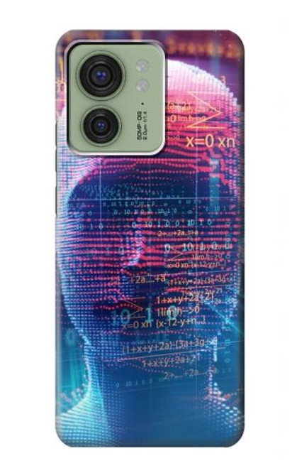 S3800 Visage humain numérique Etui Coque Housse pour Motorola Edge (2023), Edge 40