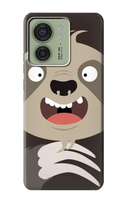 S3855 Dessin animé visage paresseux Etui Coque Housse pour Motorola Edge (2023), Edge 40