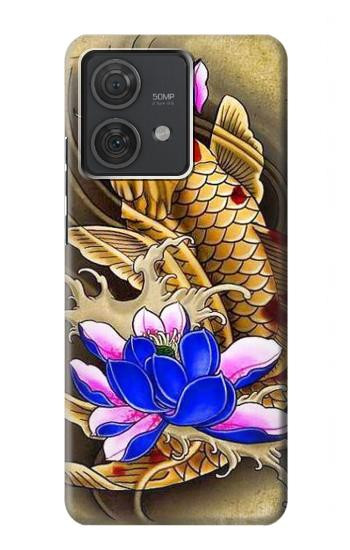 S1604 Carpe Koi poisson japonais Tatouage Etui Coque Housse pour Motorola Edge 40 Neo
