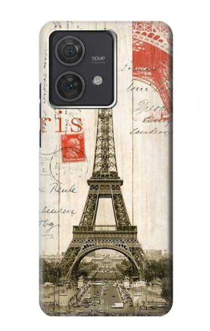 S2108 Tour Eiffel de Paris Carte postale Etui Coque Housse pour Motorola Edge 40 Neo