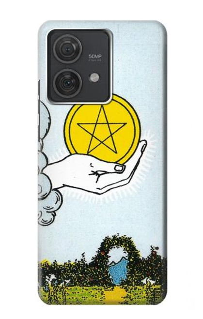 S3722 Carte de tarot Pièces de l'As des Pentacles Etui Coque Housse pour Motorola Edge 40 Neo
