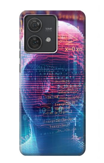 S3800 Visage humain numérique Etui Coque Housse pour Motorola Edge 40 Neo