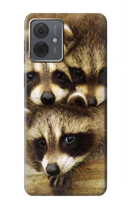S0977 Les ratons laveurs bébé Etui Coque Housse pour Motorola Moto G14